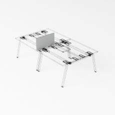 Strike Экран настольный торцевой промежуточный меламиновый 700х18х400 UDSMLI070 крепеж алюминий Strike