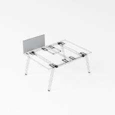 Strike Экран настольный торцевой финальный меламиновый 800х18х400 UDSMLF080 крепеж белый Strike